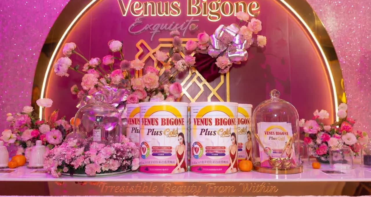 Venus Bigone Plus Gold ထုတ်ကုန်များကို ပြသထားသော နေရာ